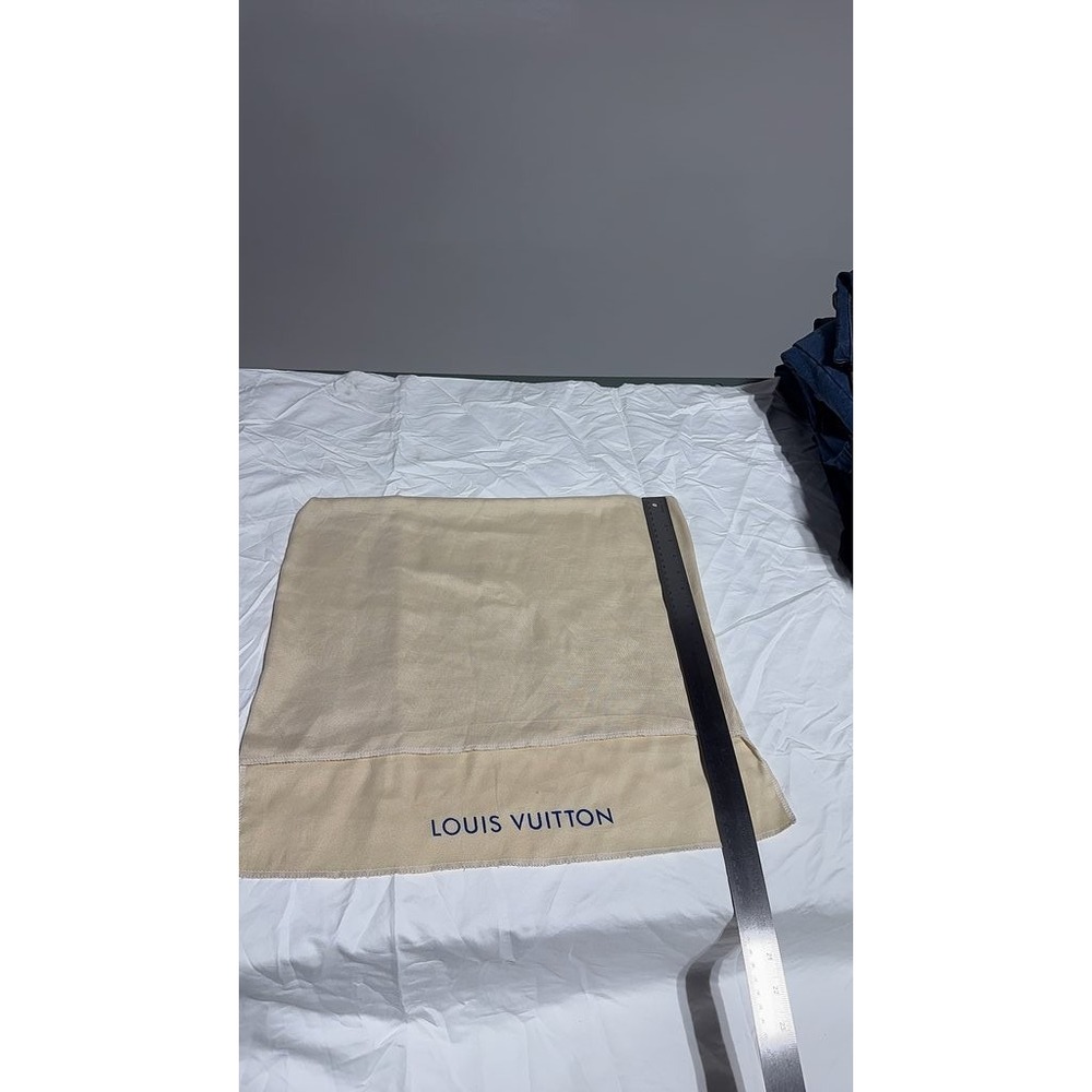 Louis Vuitton Beige Cotton Dust Bag for Handbags Accessories Blue Logo 18x15 - Picture 3 of 3